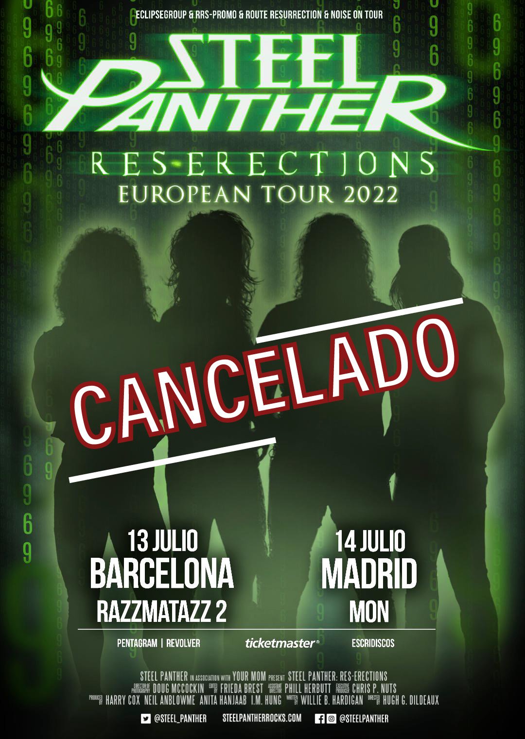 1 STEEL PANTHER CANCELADO