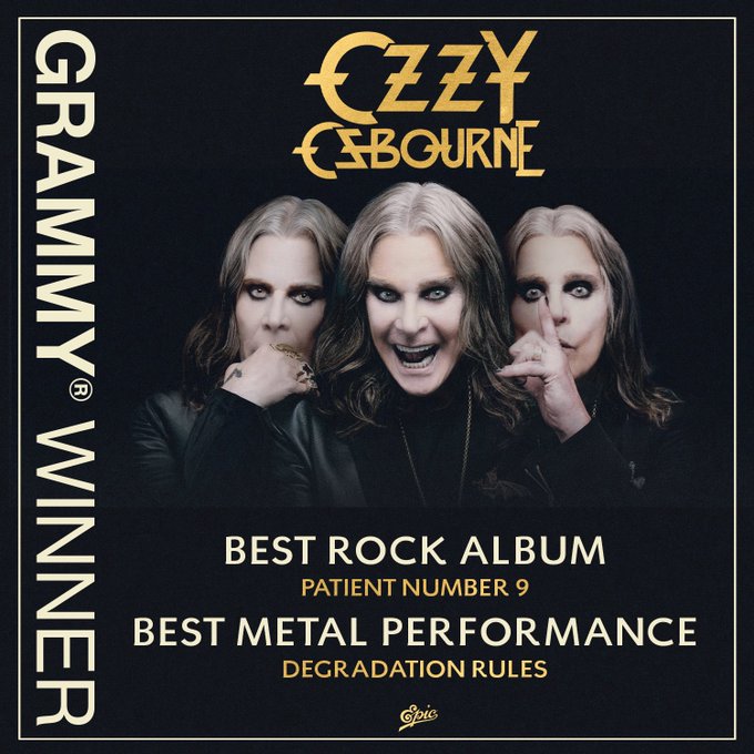 OZZY OSBOURNE Grammy por partida doble FORCE Hard & Heavy