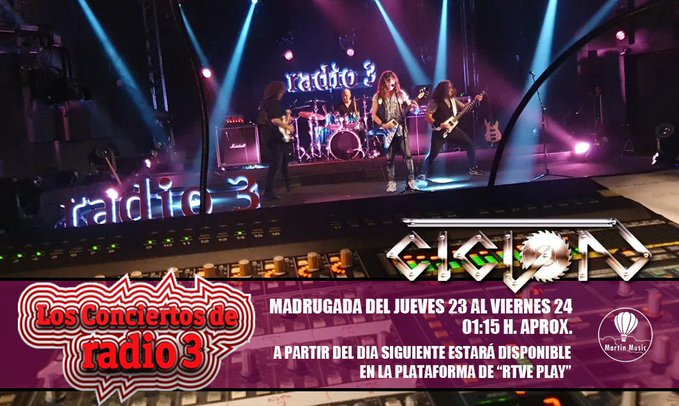 CICLÓN – Confirmada la emisión del grupo español en los conciertos de Radio 3 en la 2 de TVE