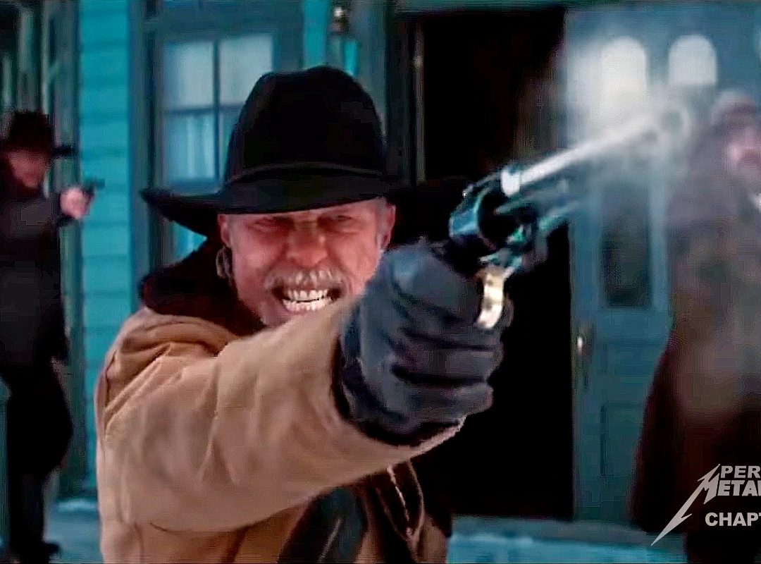 METALLICA – JAMES HETFIELD cameo con el cine en la película del oeste THE THICKER