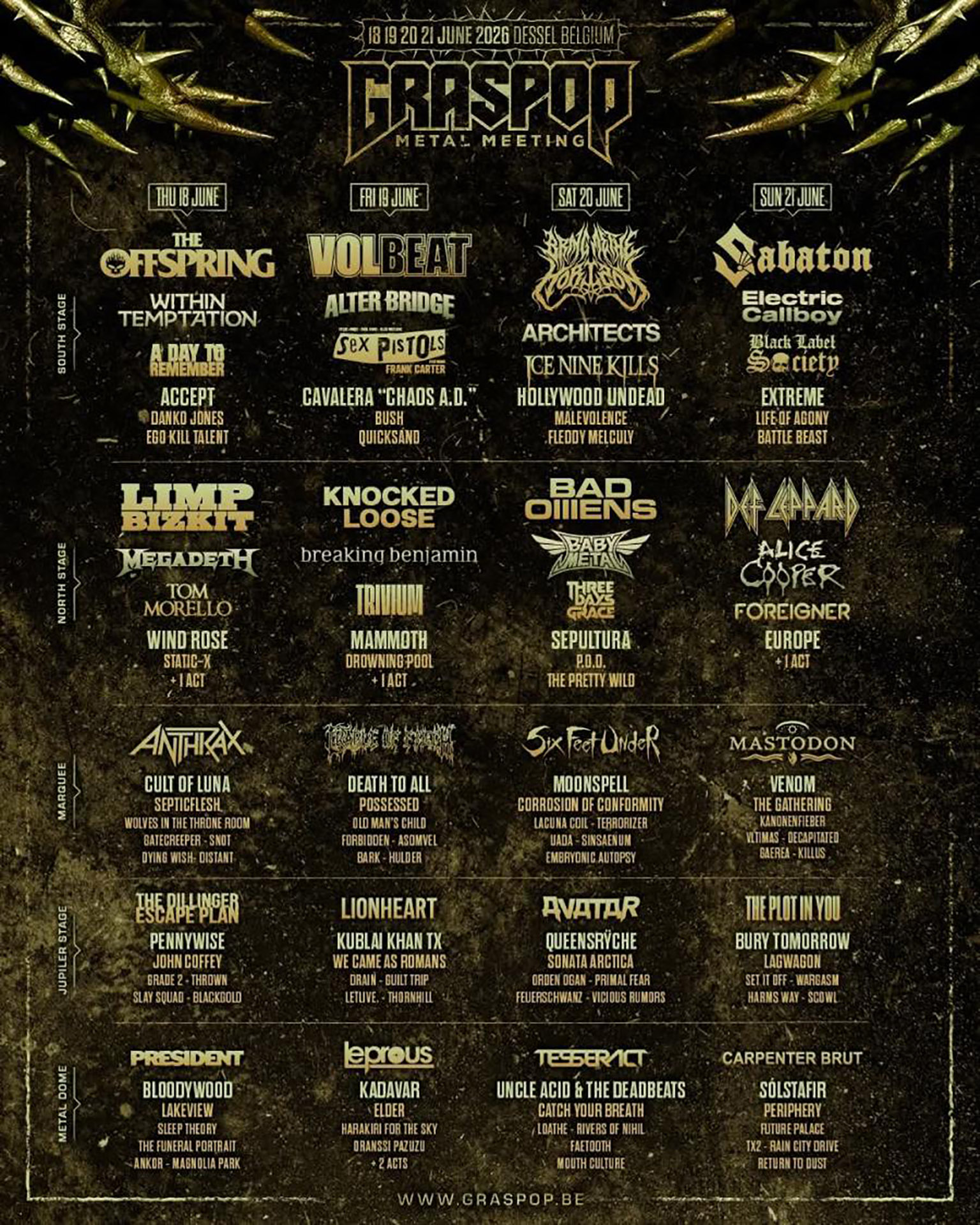Cartel Graspop Metal Meeting 2026